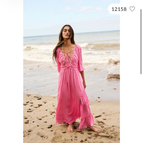 FREE PEOPLE
You're A Jewel Maxi pink rare spring boho casual resort revolve $148 - Picture 3 of 14